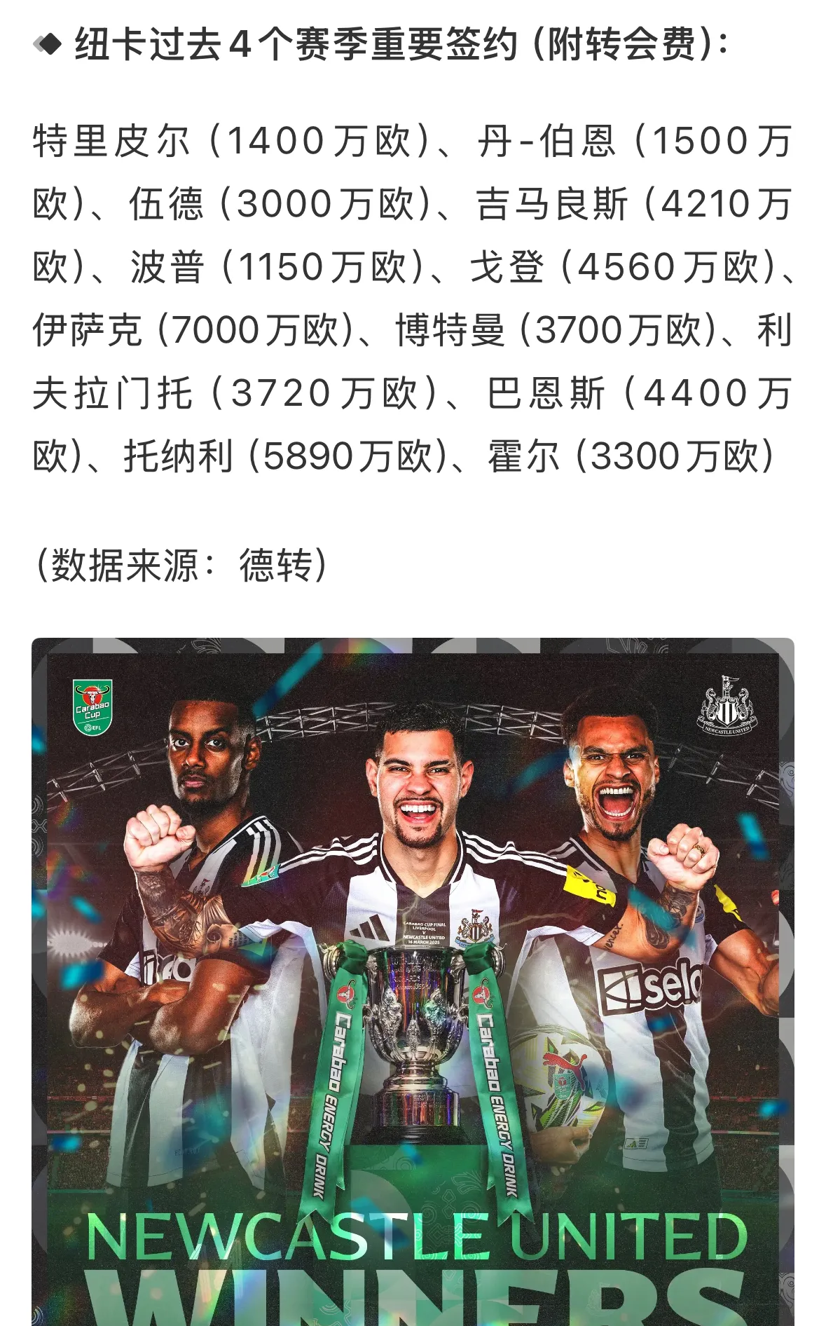 加时末段体能课后，纽卡斯尔刷新队史纪录备战意甲，话题不断，临场指挥获称赞的简单介绍
